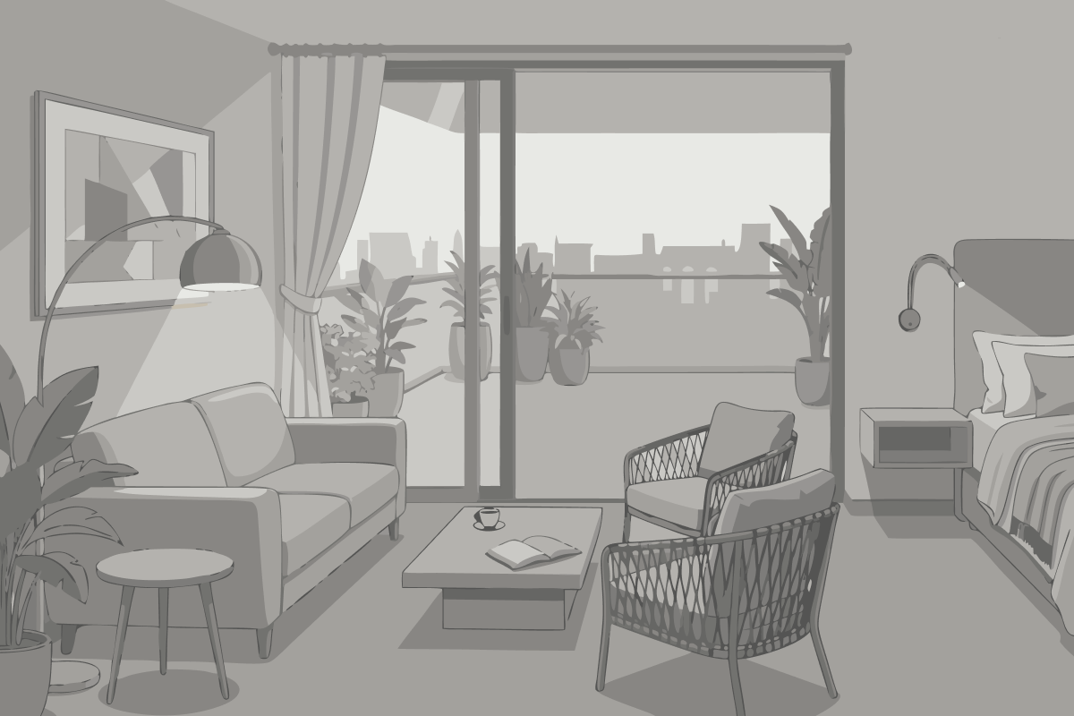 Suite mit Meer- und Poolblick